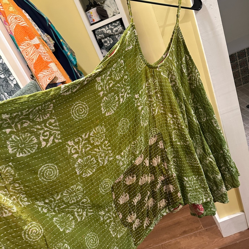 Kantha bae cotton moonchild midi! All sides stunning! Elephant patch pockets - Picture 2 of 6